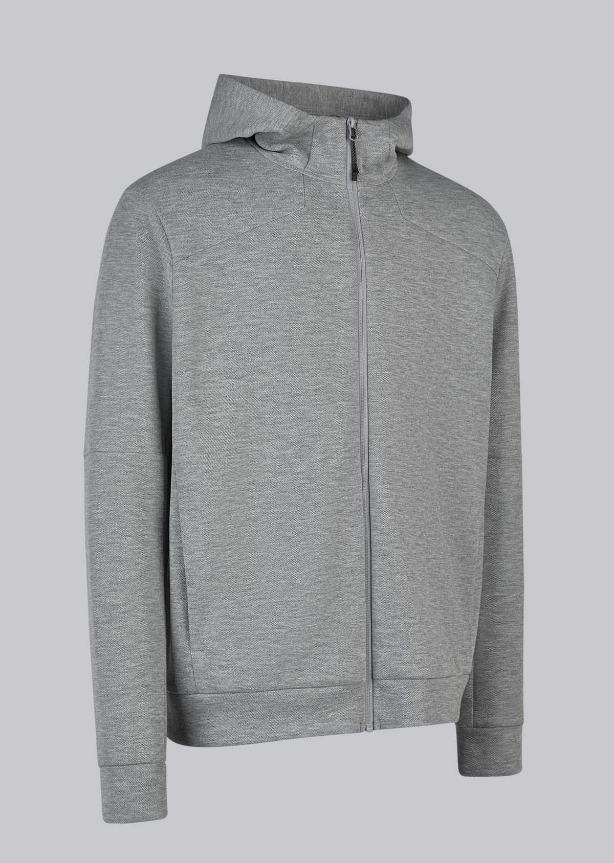 BP® Veste sweat avec capuche gris chiné Thumbnail 2