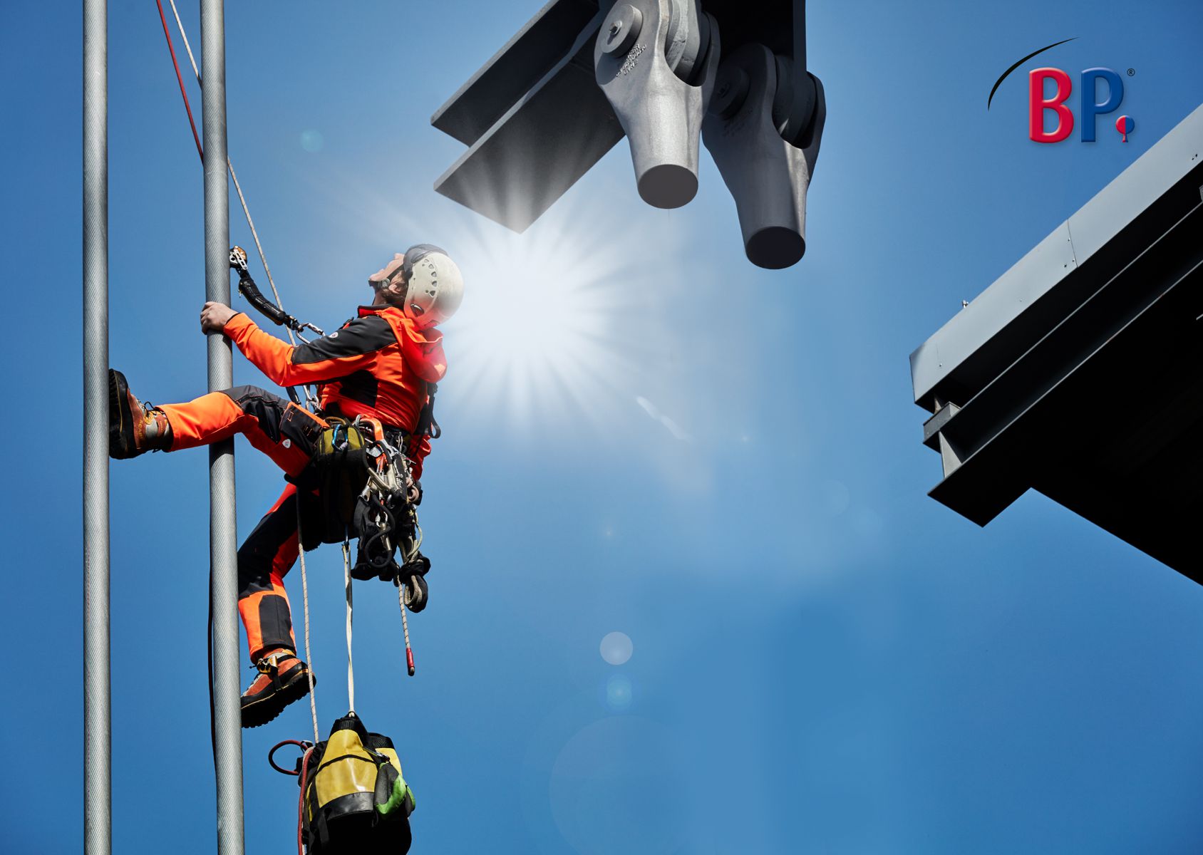 BP® Veste super stretch orange haute visibilité/anthracite Thumbnail 4