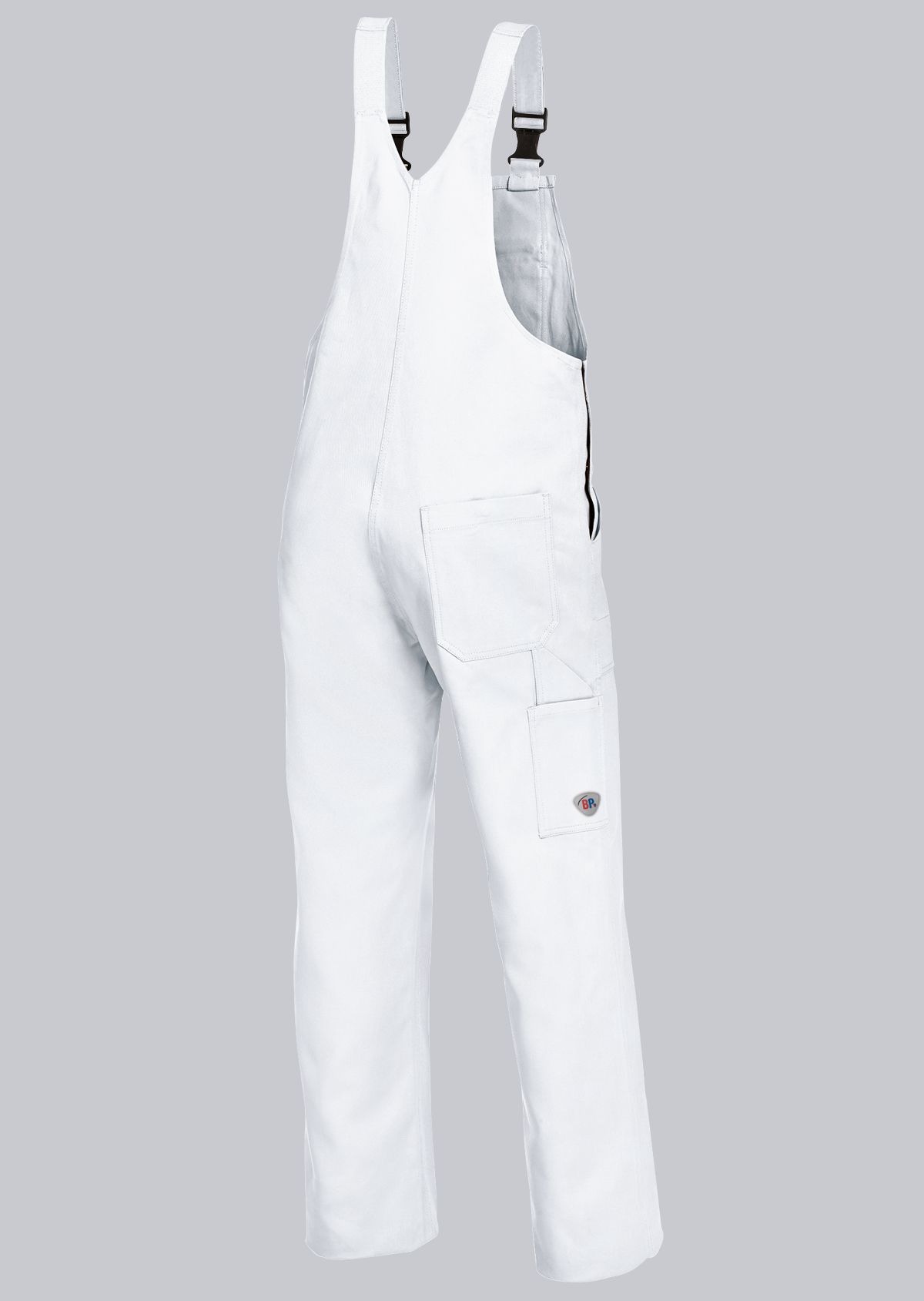 BP® Basic-Latzhose aus Baumwolle weiß Thumbnail 1