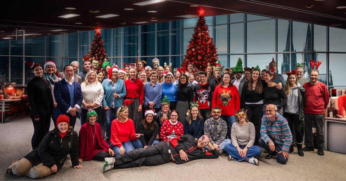 BP Belegschaft in fröhlicher Stimmung.