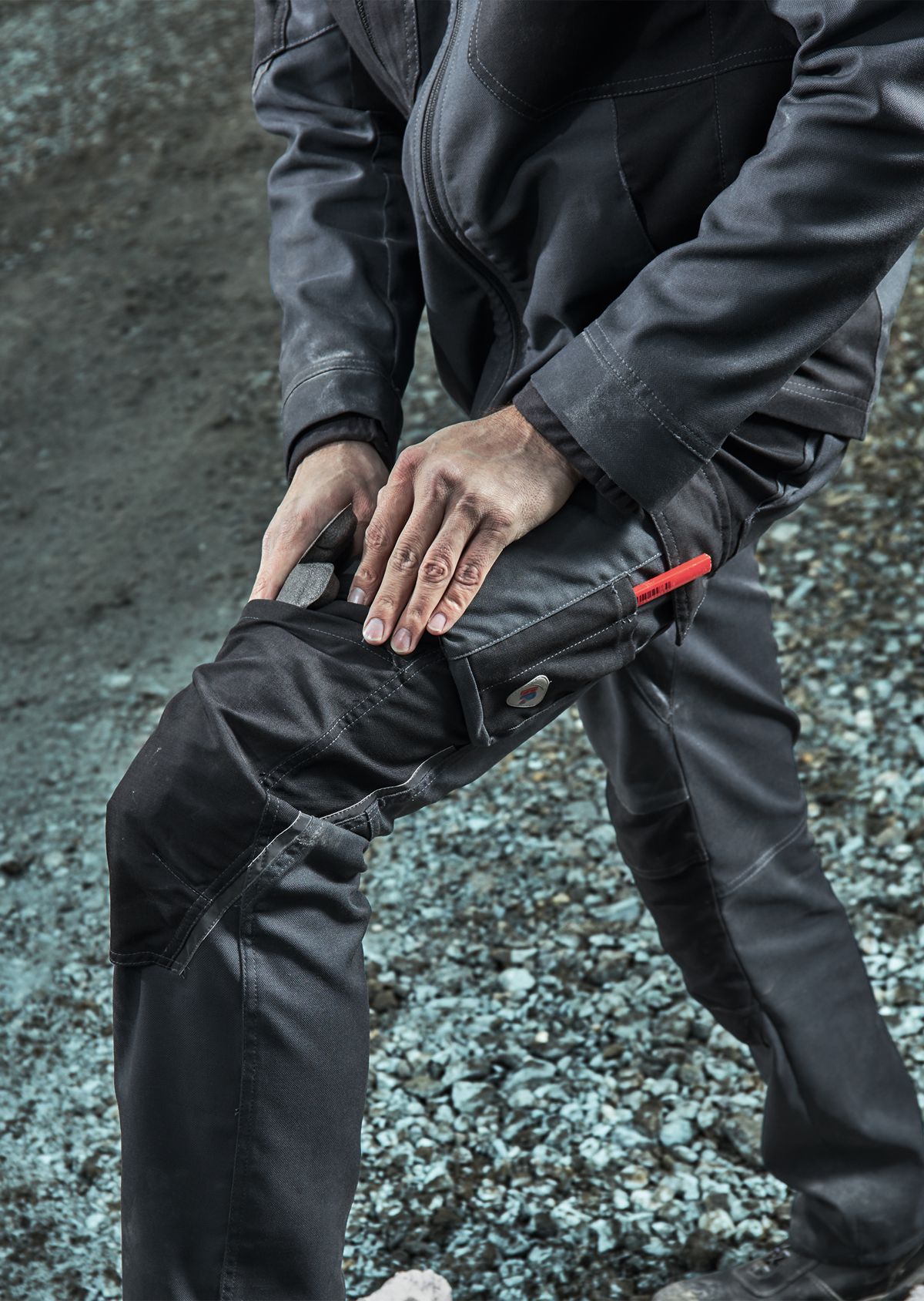 1820-565-5632 BP® Robuuste werkbroek met kniezakken antraciet/zwart Thumbnail 9