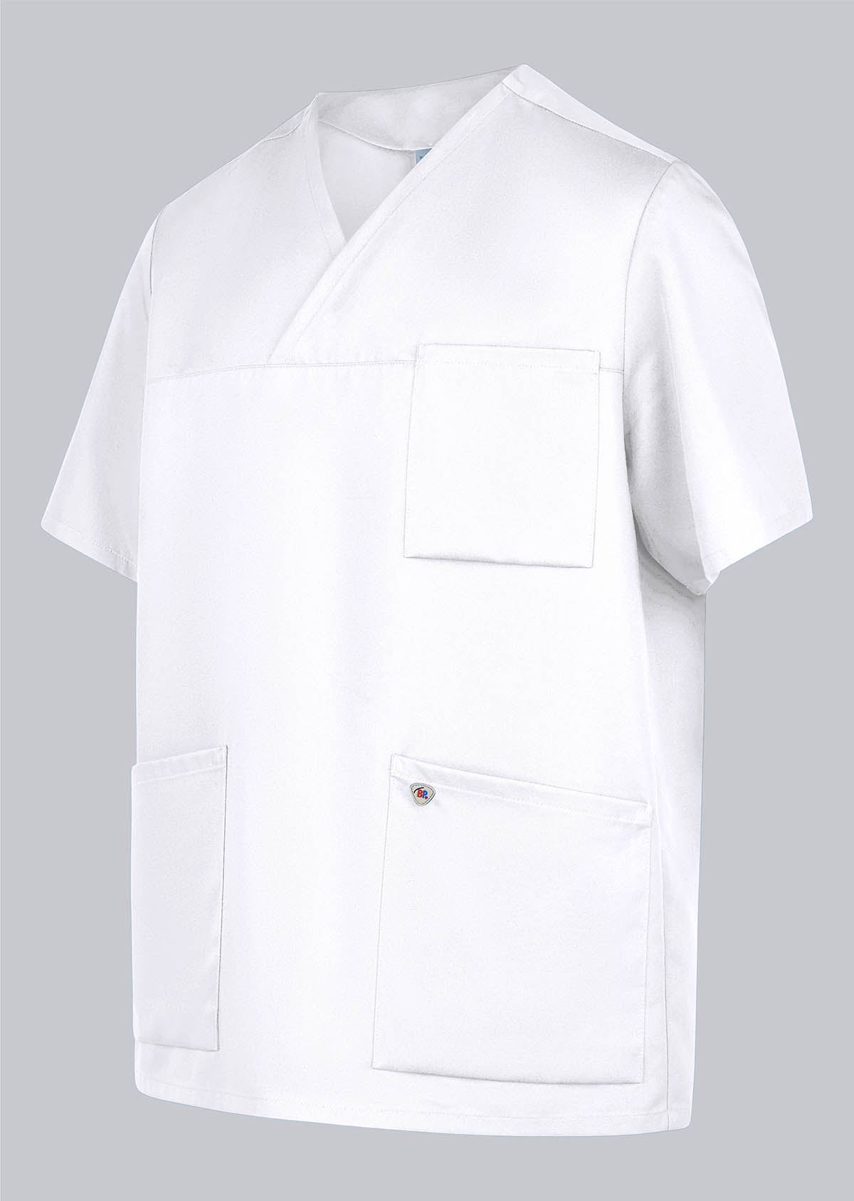 1633-853-0021 BP® Tunique à enfiler légère avec TENCEL™ Lyocell unisexe blanc Thumbnail 1