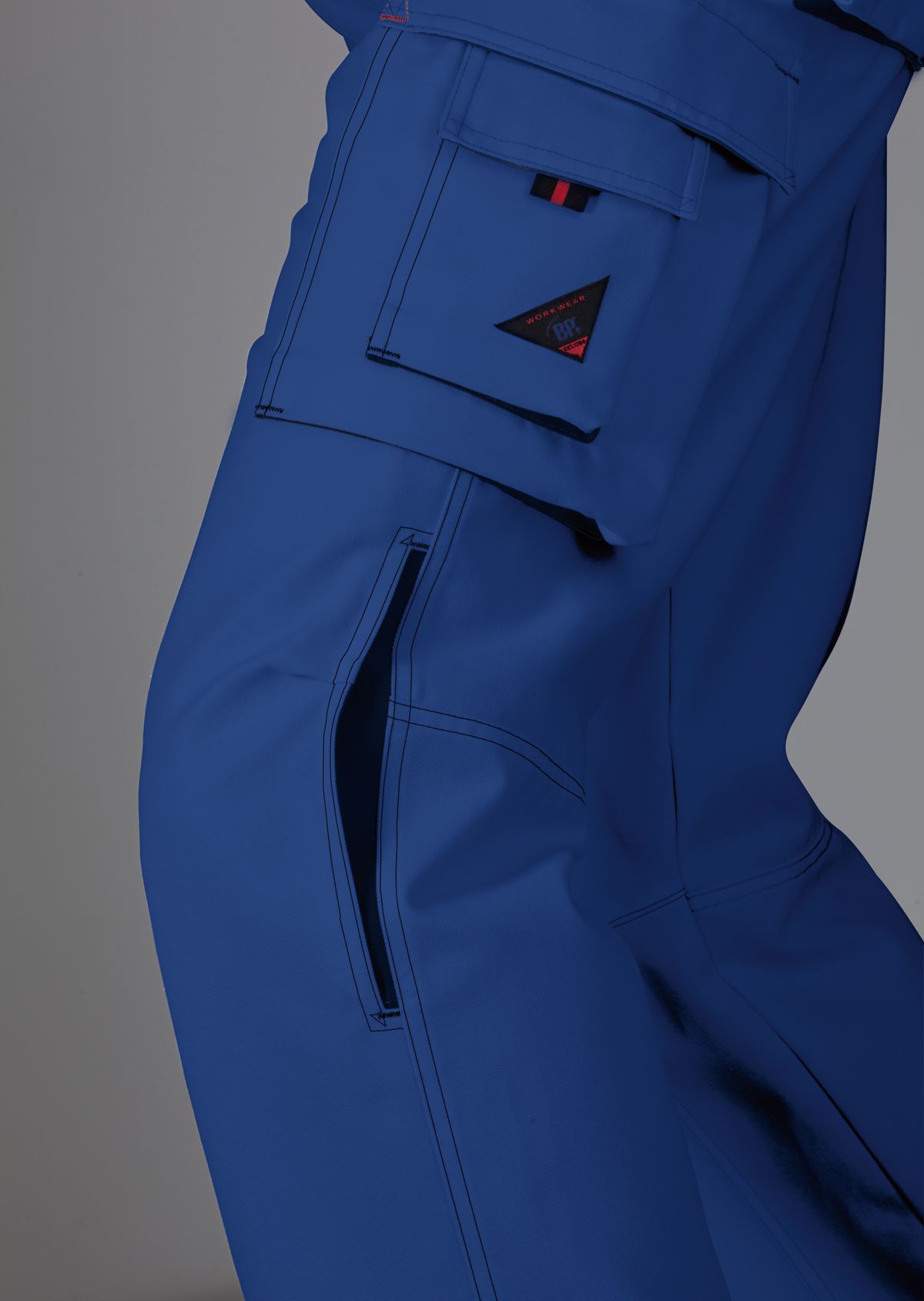1788-555-13_BP® Pantalon de travail résistant_bleu roi/noir_image 3