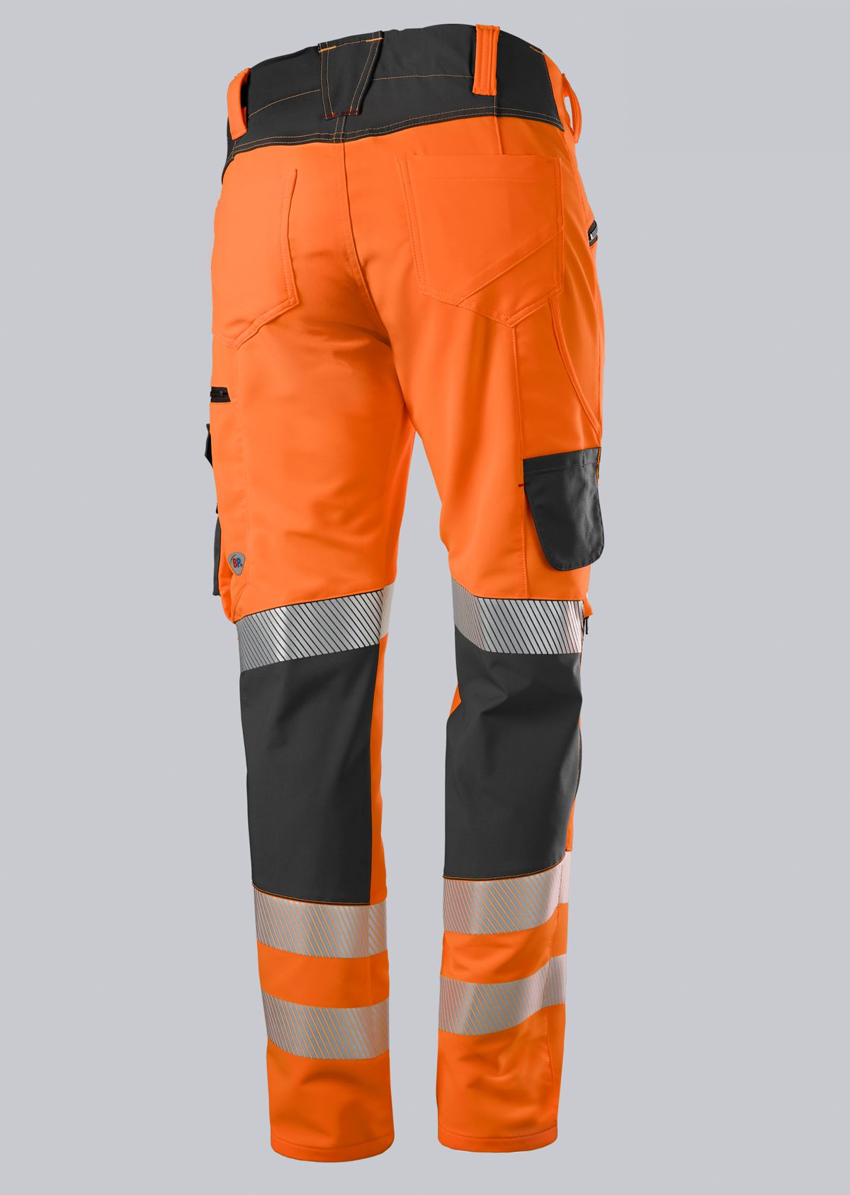 2044-883-6556_BP® Superstretch-broek met hoge zichtbaarheid en kniezakken_signaaloranje/antraciet_afbeelding 2