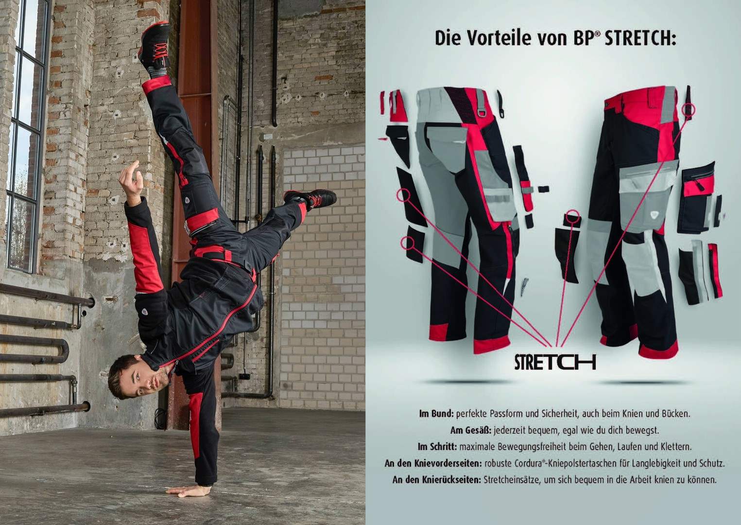 Vorteile der BP® STRETCH Arbeitshose.