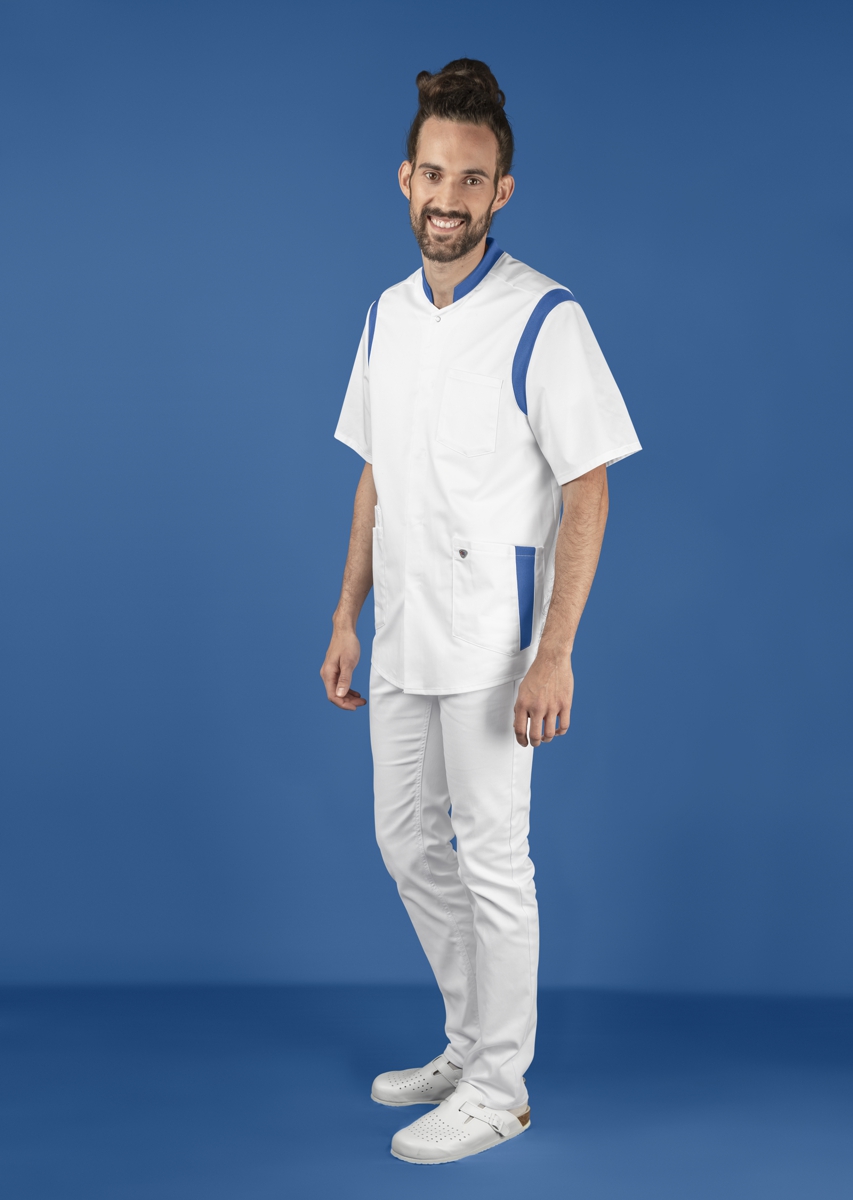 1710-684-2106 BP® Stretch women's tunic white/azure blue Thumbnail 8