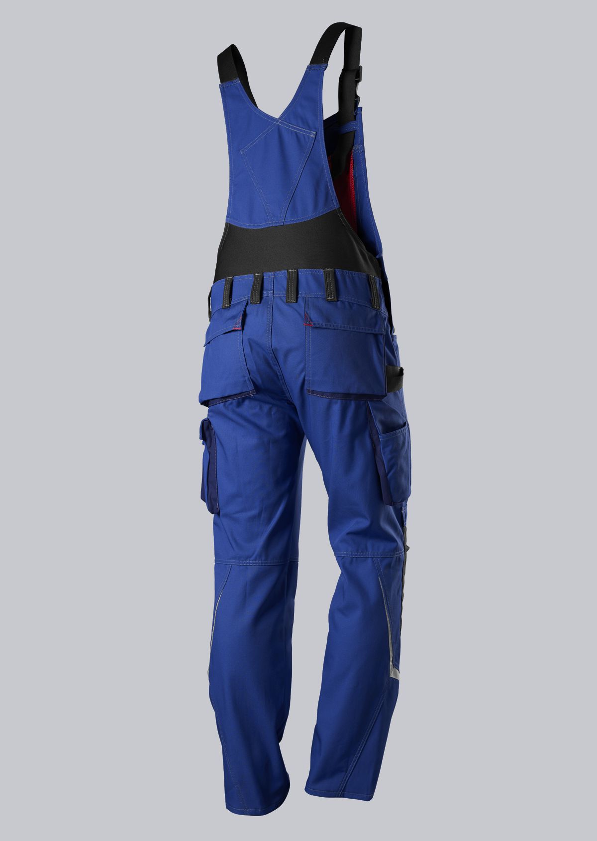 1804-720-13 BP® Cotte à bretelles confort avec réflecteurs et genouillères bleu roi Thumbnail 1