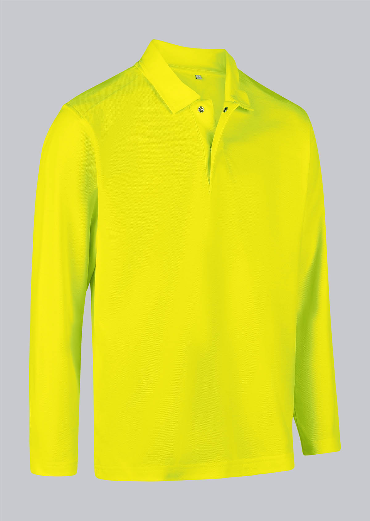 BP® Langarmpoloshirt zur erhöhten Sichtbarkeit warngelb Thumbnail 1