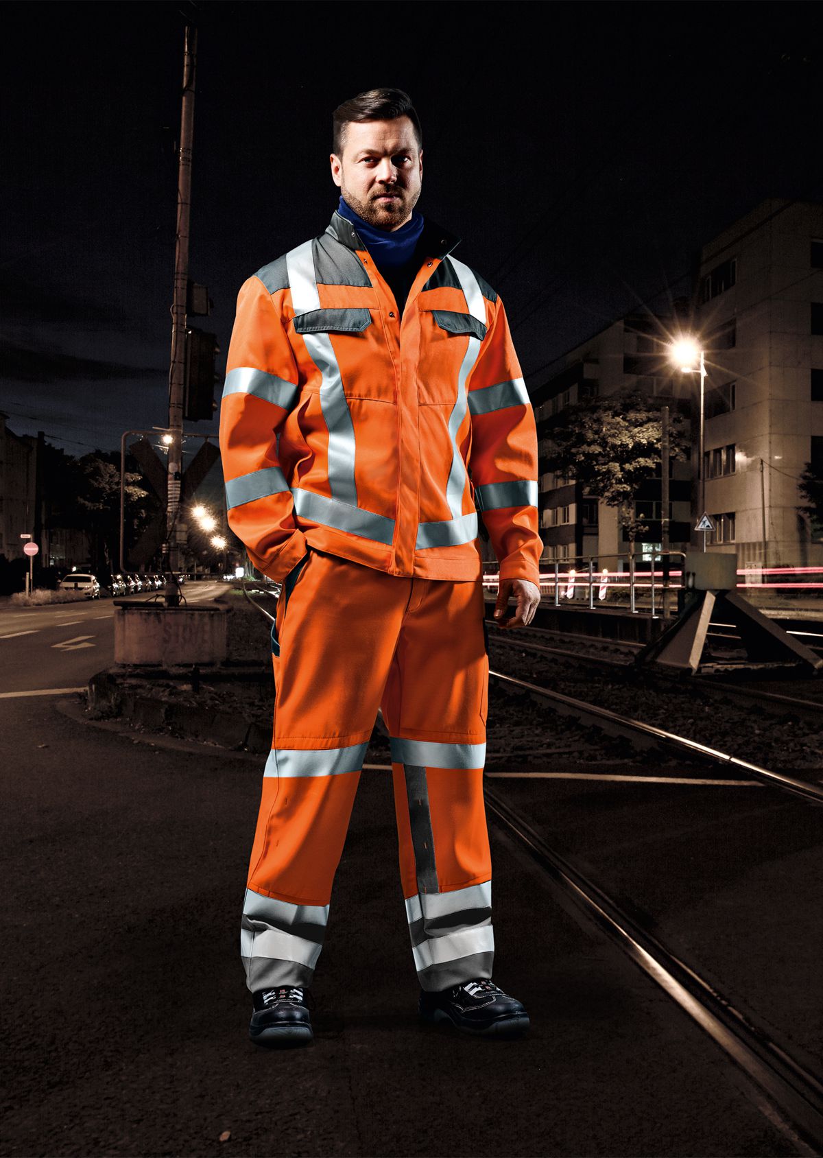 2212-840-8553 BP® Multi-standard high visibility APC1 jacket warning orange/dark grey Thumbnail 4