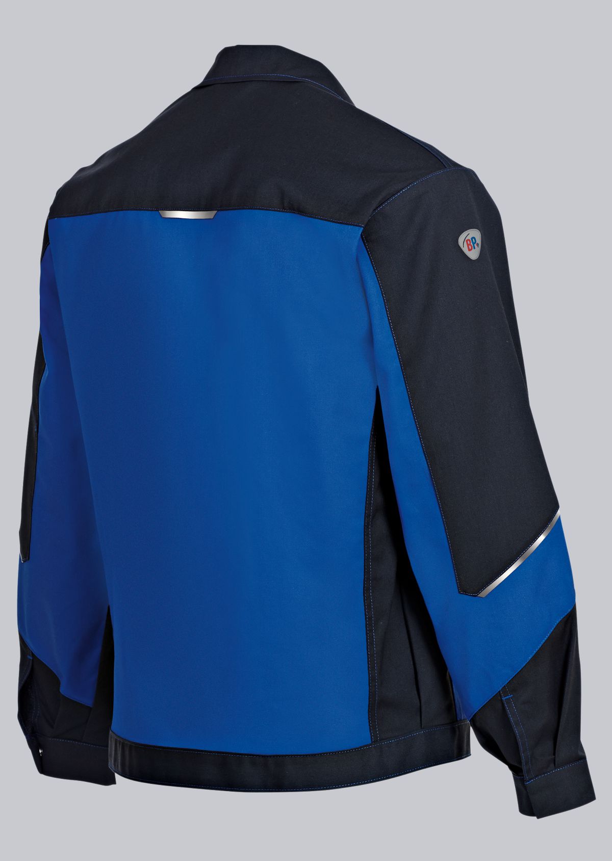 1607-559-13_BP® Work jacket with concealed buttons_royal blue/black_Image 2