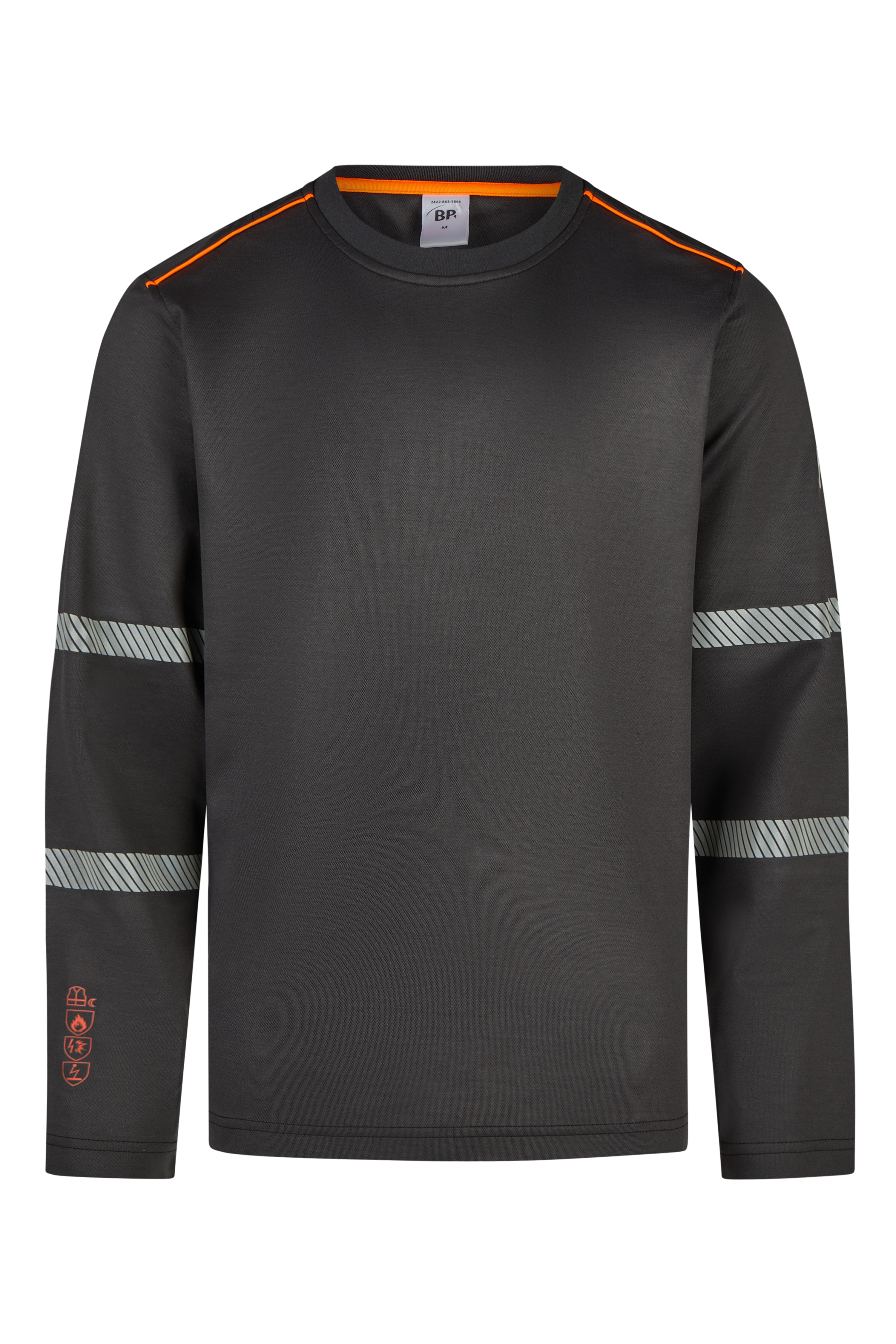 2422-863-5665_BP® Multinorm-T-shirt met lange mouven, APC1, betere visualisatie_antraciet/signaaloranje_Cover afbeelding