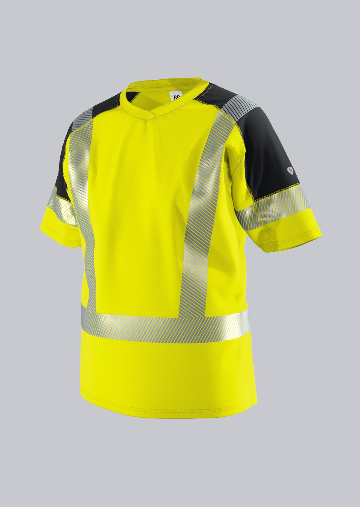 BP® T-shirt fonctionnel haute-visibilité jaune haute visibilité/anthracite Photo principale