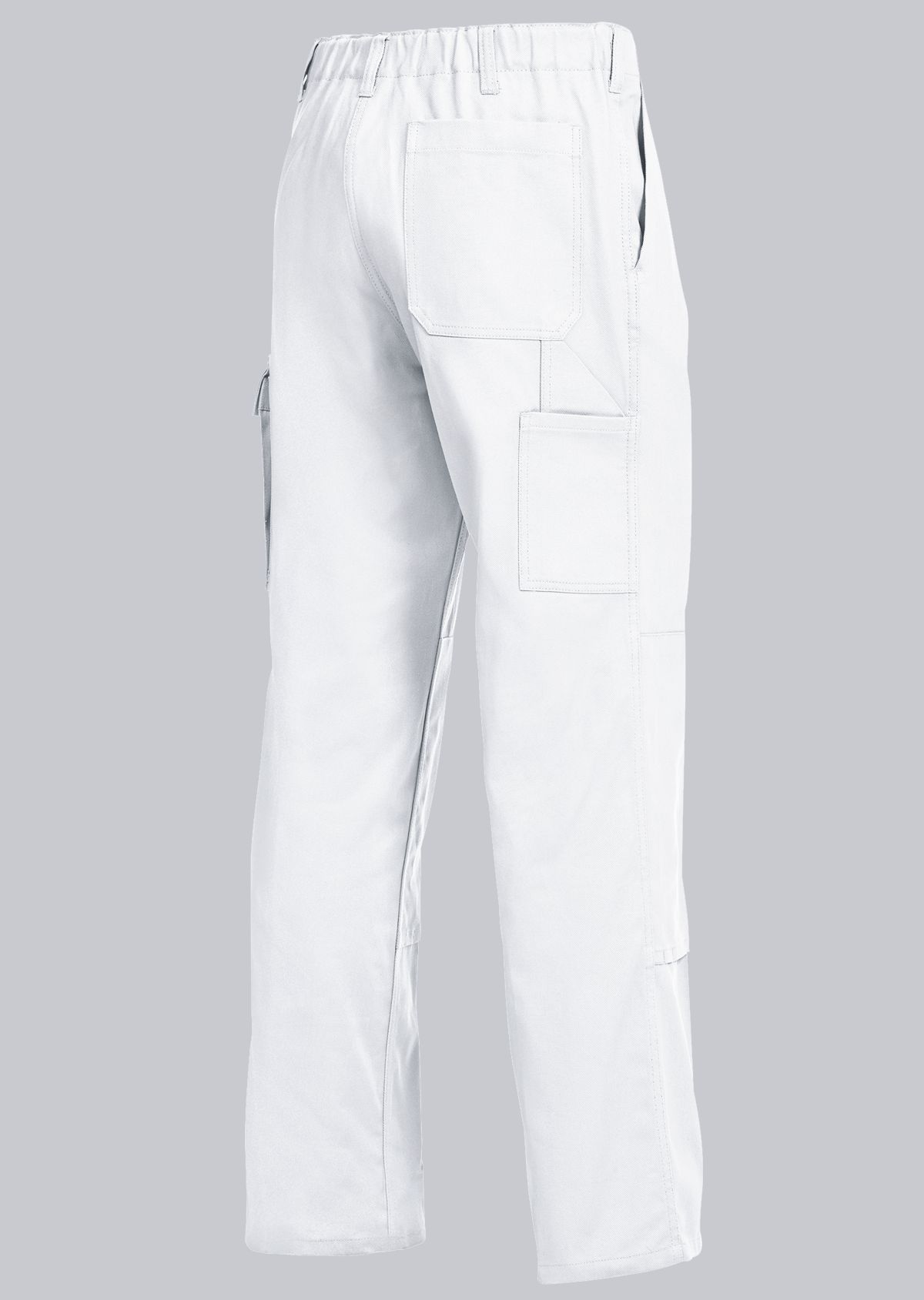 1486-060-21 BP® Basic katoenen werkbroek met kniezakken wit Thumbnail 1