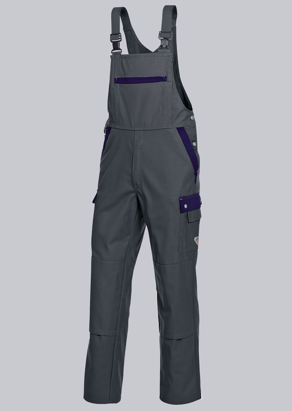 BP® Komfort-Cargo-Latzhose mit Kniepolstertaschen dunkelgrau/dunkelblau Cover Bild