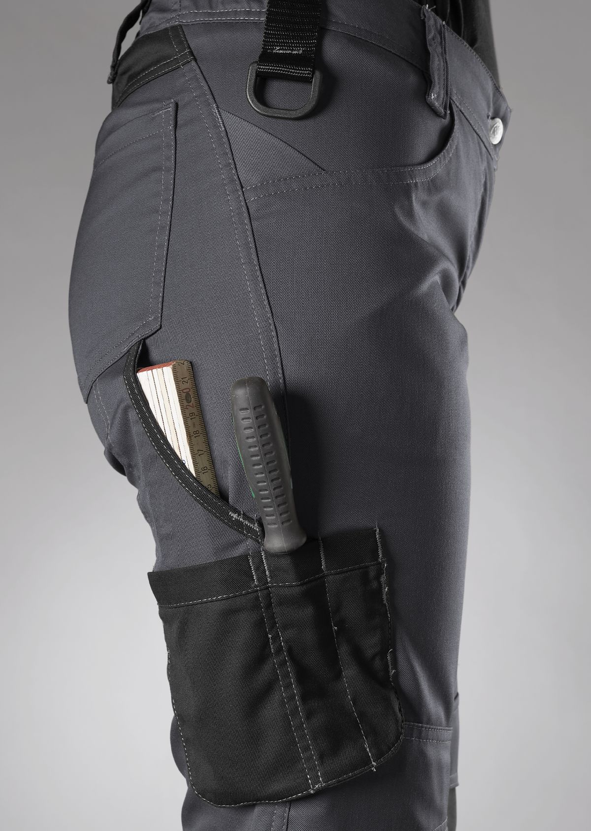 1999-570-5632_BP® Leichte Arbeitshose mit Kniepolstertaschen für Damen_anthrazit/schwarz_Bild 5