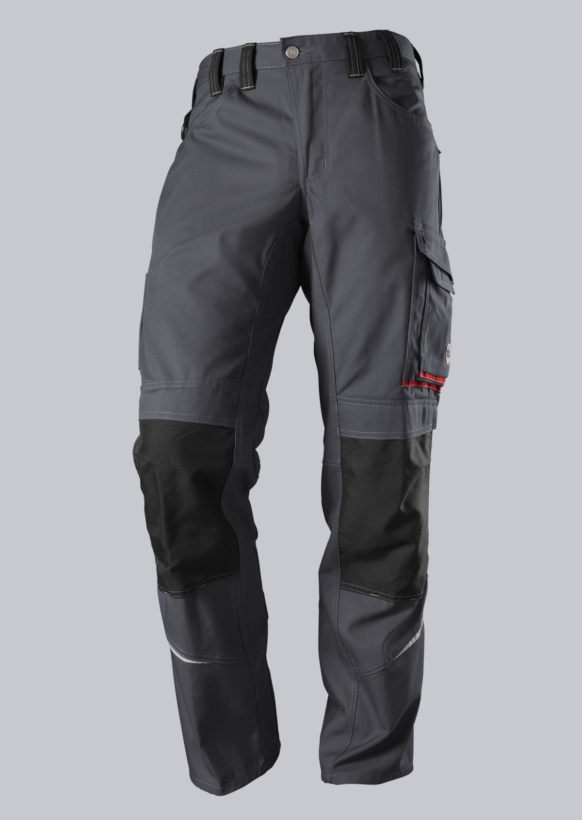 BP® Pantalon de travail confort avec réflecteurs et genouillères 1803-720-5681_BP® Pantalon de travail confort avec réflecteurs et genouillères_anthracite/rouge_Cover image