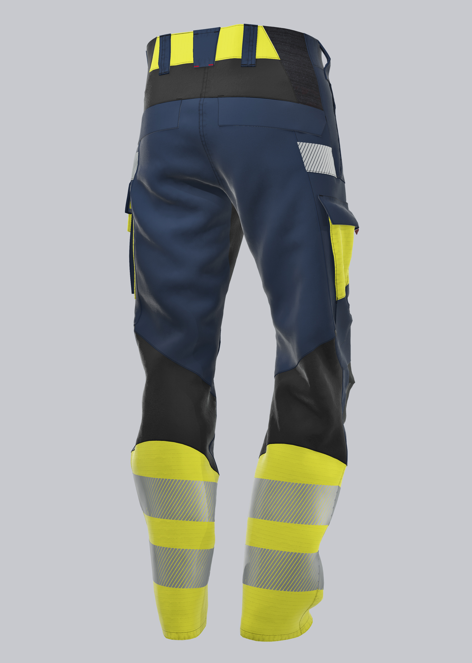 2215-590-1466 BP® Pantalon léger multinormes à haute visibilité cl. 1, APC1 jaune haute visibilité/bleu nuit Thumbnail 1