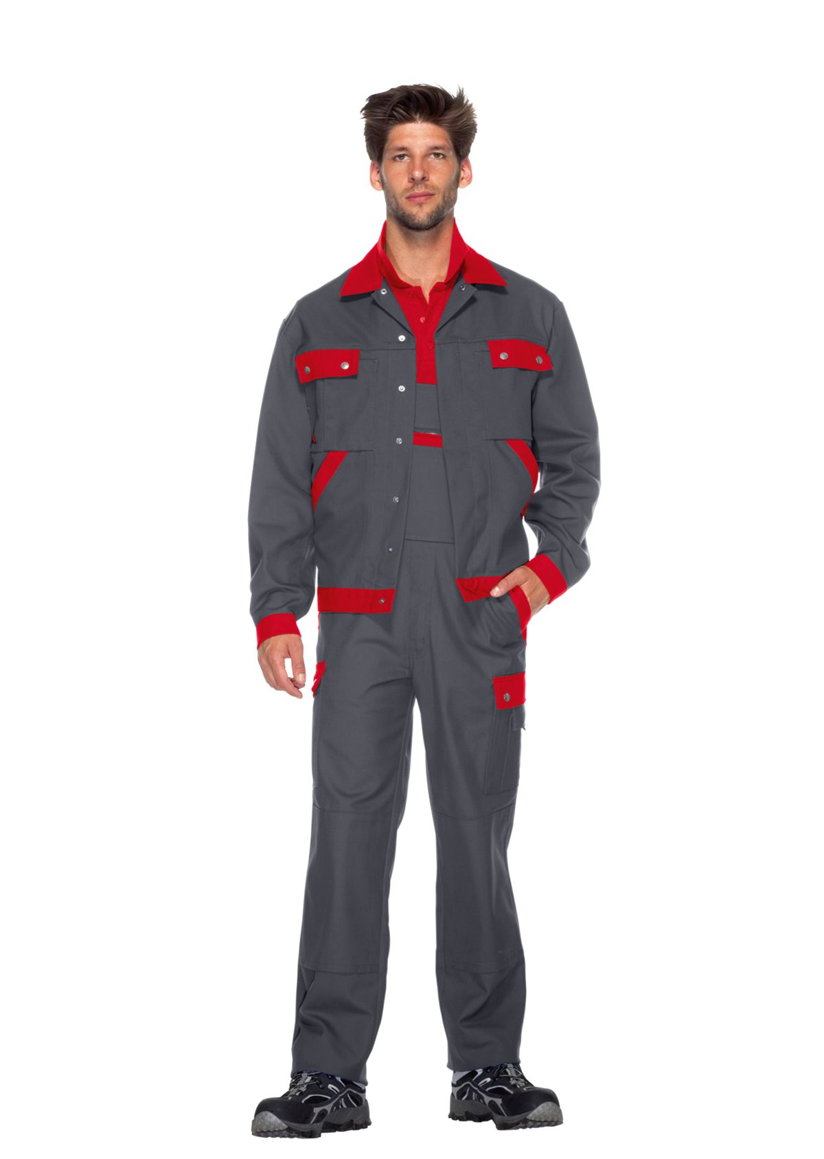 1454-720-53_BP® Comfort work jacket_dark grey/red_Image 3
