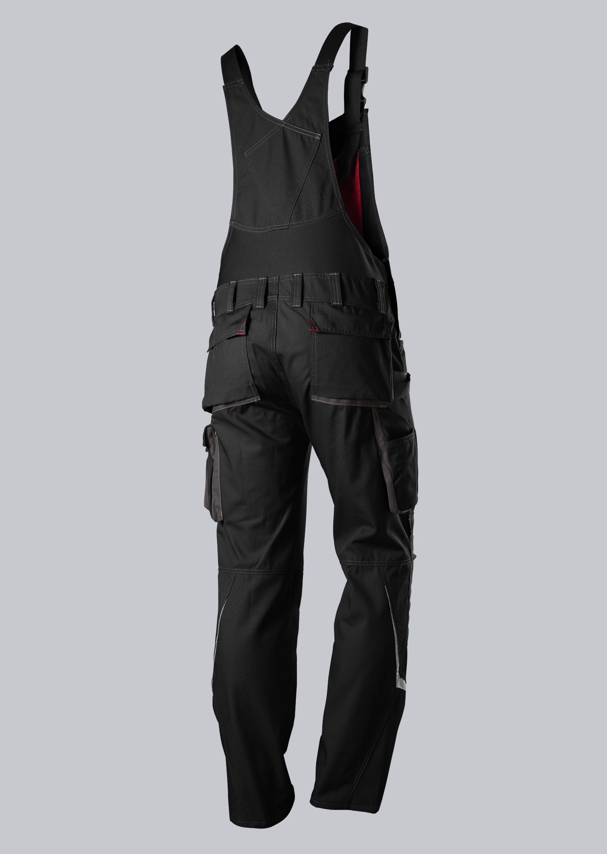 BP® Komfort-Latzhose mit Reflexelementen und Kniepolstertaschen schwarz Thumbnail 1