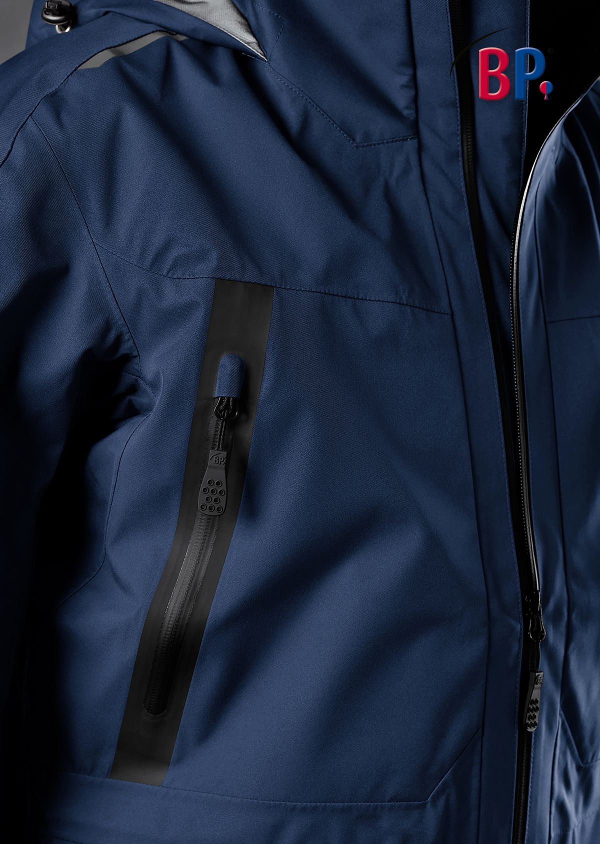 BP® Leichte Wetterschutz-Arbeitsjacke nachtblau Thumbnail 3