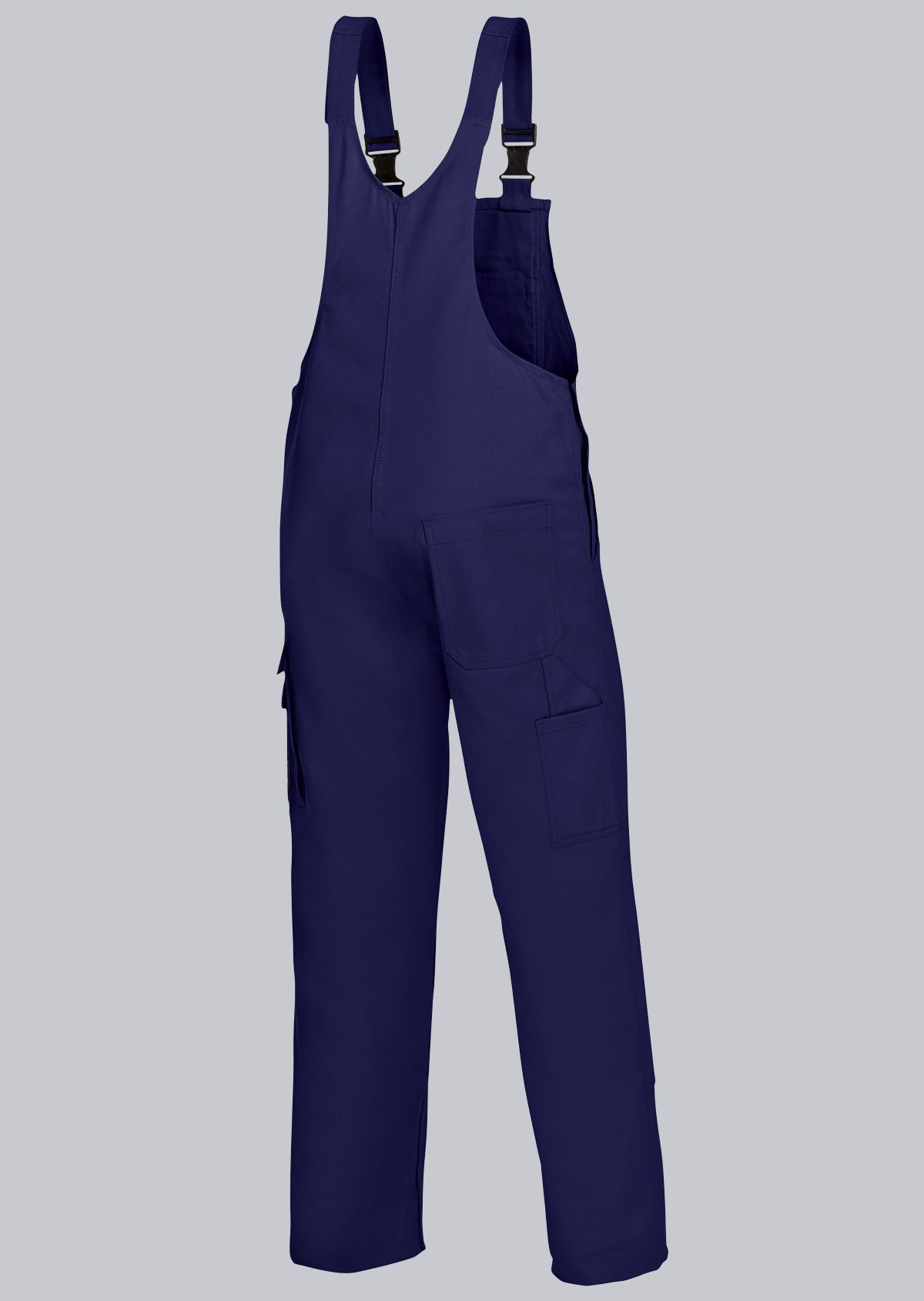 1482-060-10 BP® Cotton basic bib & brace with knee pad pockets dark blue Thumbnail 1