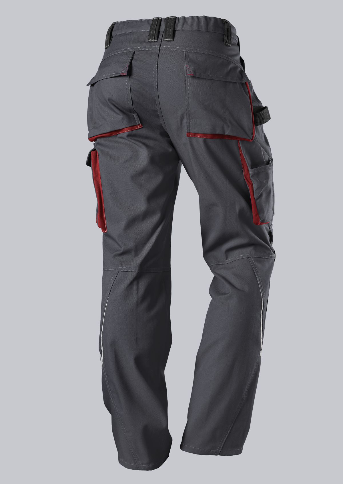 1803-720-5681_BP® Komfort-Arbeitshose mit Reflex und Kniepolstertaschen_anthrazit/rot_Bild 2