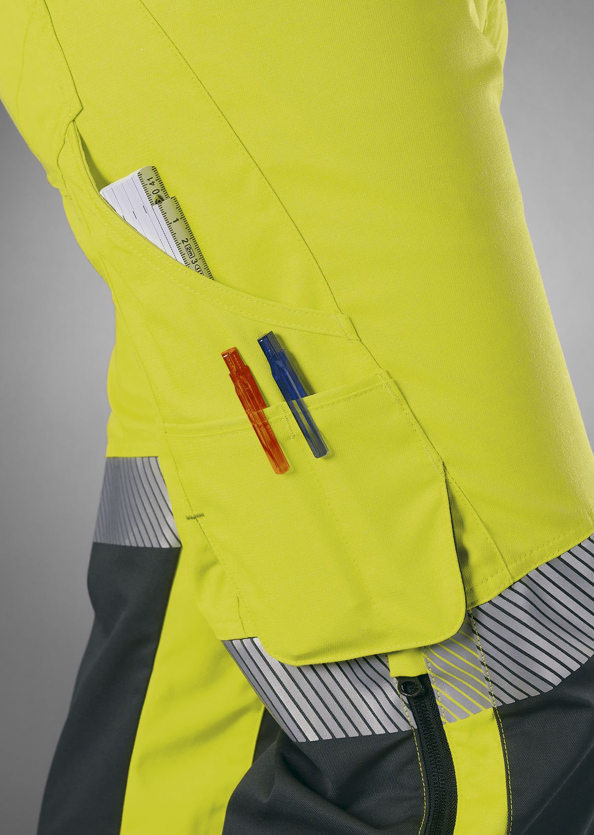BP® Warnschutz-Stretch-Hose mit Knietaschen warngelb/anthrazit Thumbnail 6