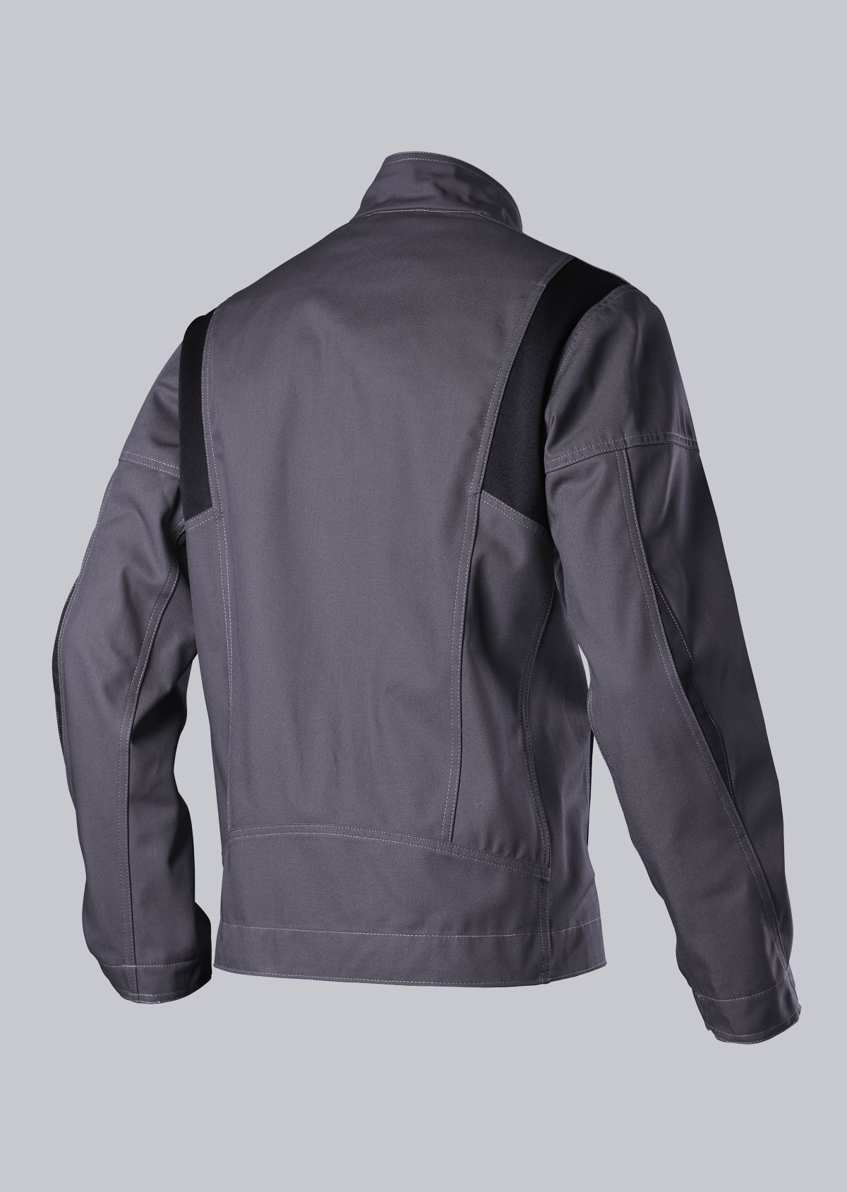 1795-720-5332_BP® Veste de travail avec boutons dissimulés_gris foncé/noir_image 2