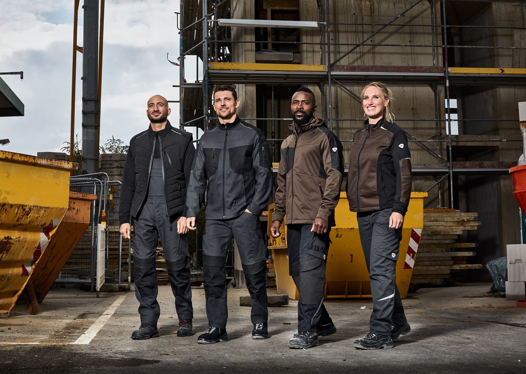 1825-032-5632 BP® Stretch-werkbroek met kniezakken antraciet/zwart Thumbnail 2