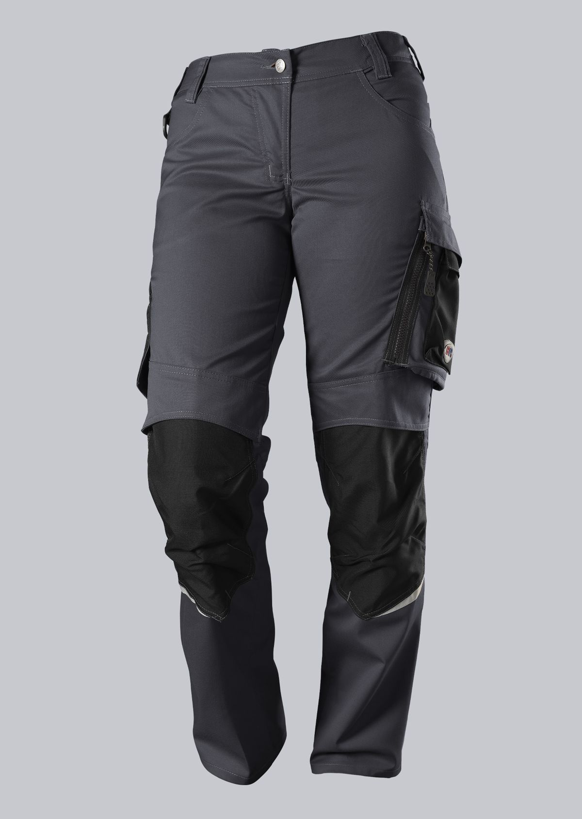 BP® Leichte Arbeitshose mit Kniepolstertaschen für Damen anthrazit/schwarz Cover Bild