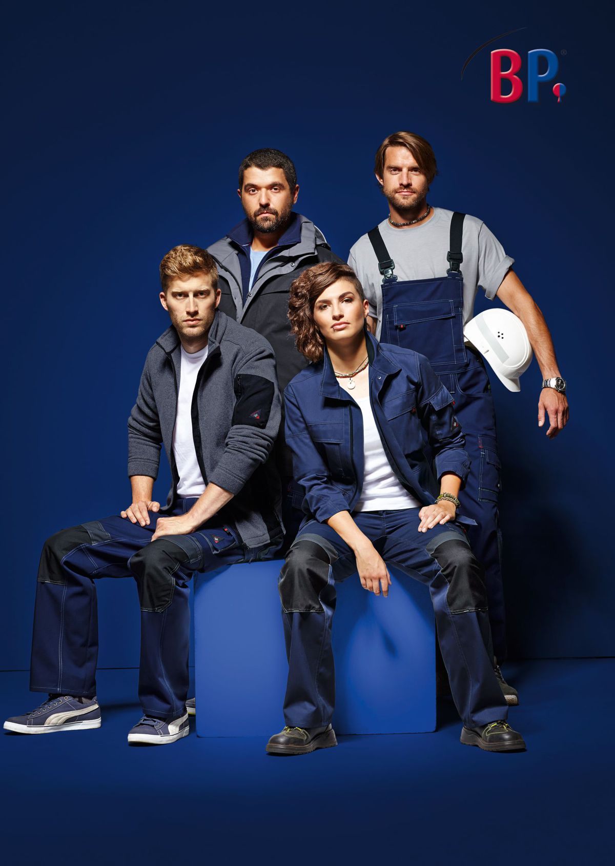 BP® Comfort-werkjack met stretch inzetstukken nachtblauw/antraciet Thumbnail 2