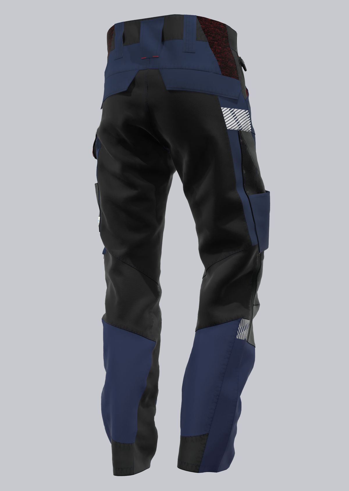 BP® Pantalon de travail hybride robuste avec genouillères bleu nuit/noir Thumbnail 2