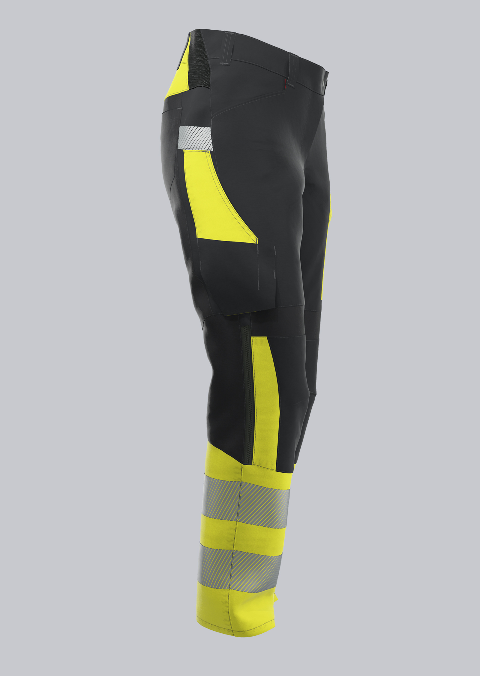 2048-845-5666 BP® Warnschutz-Hybrid-Hose Klasse 1 für Damen anthrazit/warngelb Thumbnail 2