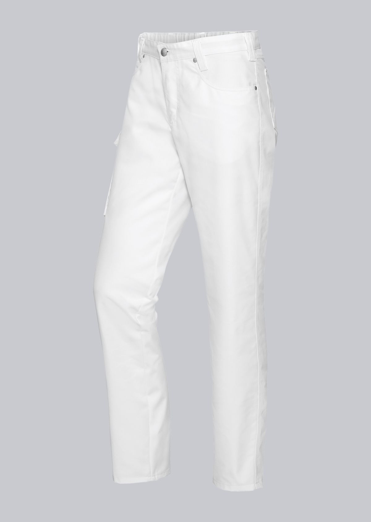 Veste Médicale Femme BP 1752-130 – Coton Léger, Manches Longues, Col Montant, Poches – Taille 38n Blanc