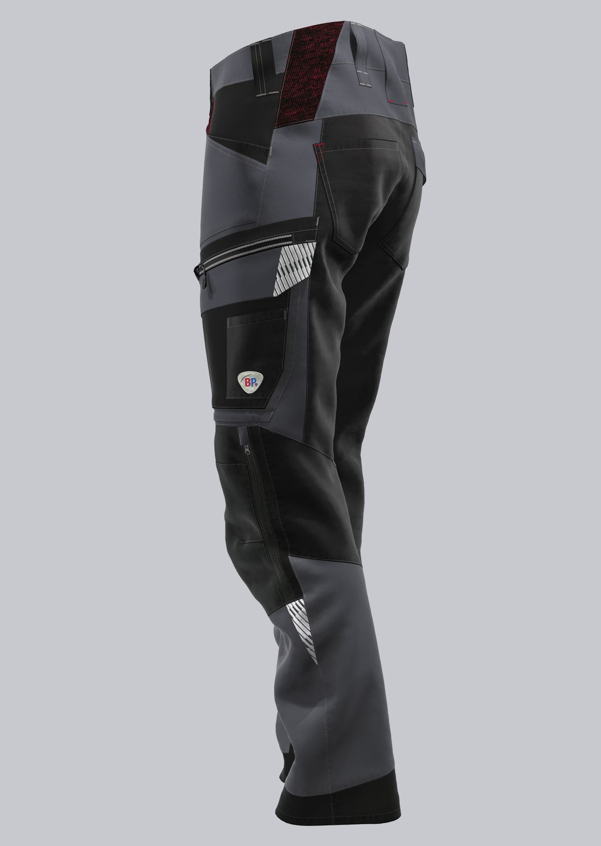 1968-570-5632 BP® Lightweight hybrid work trousers with knee pad pockets anthracite/black Thumbnail 1