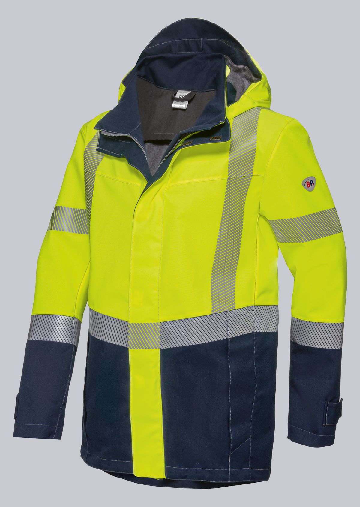 2223-891-6614_BP® Leichte Warnschutz-Multinorm-Wetterschutzjacke APC2_warngelb/nachtblau_Cover Bild