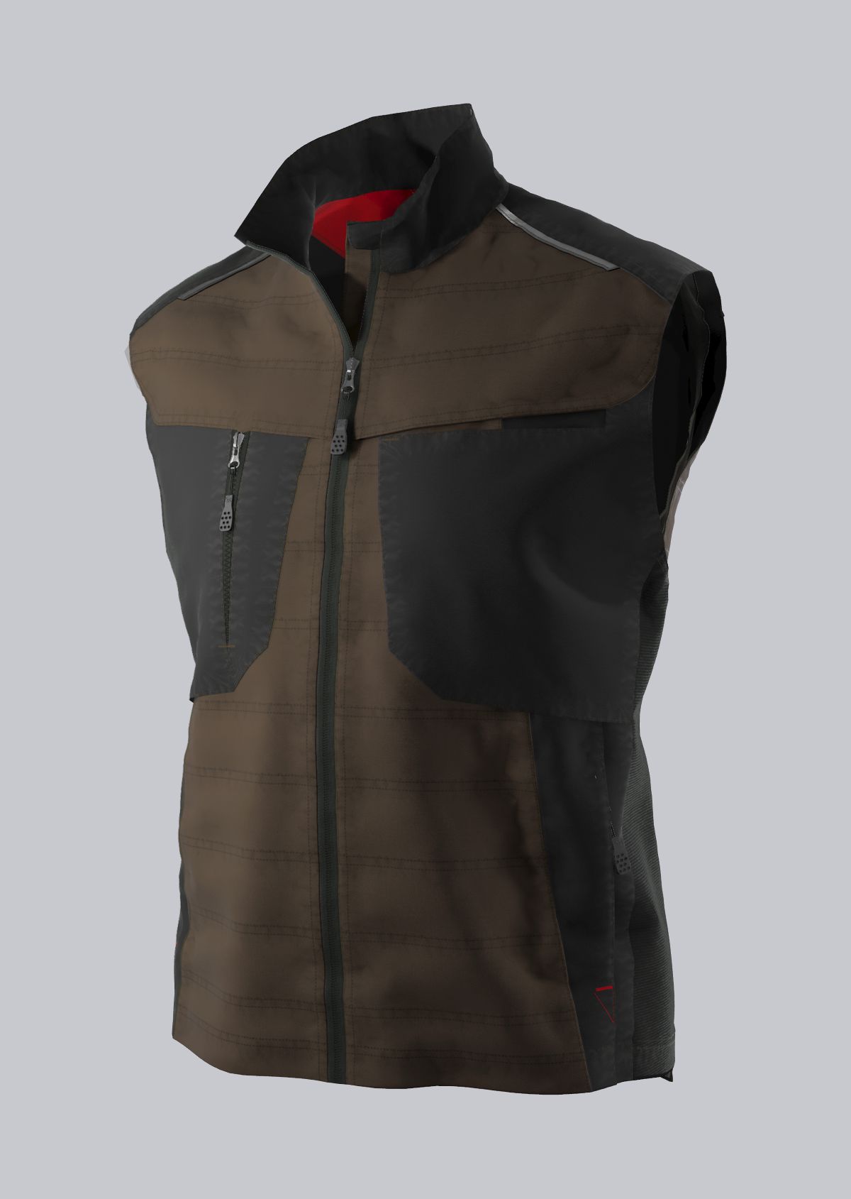 Gilet thermique BP® robuste en marron.