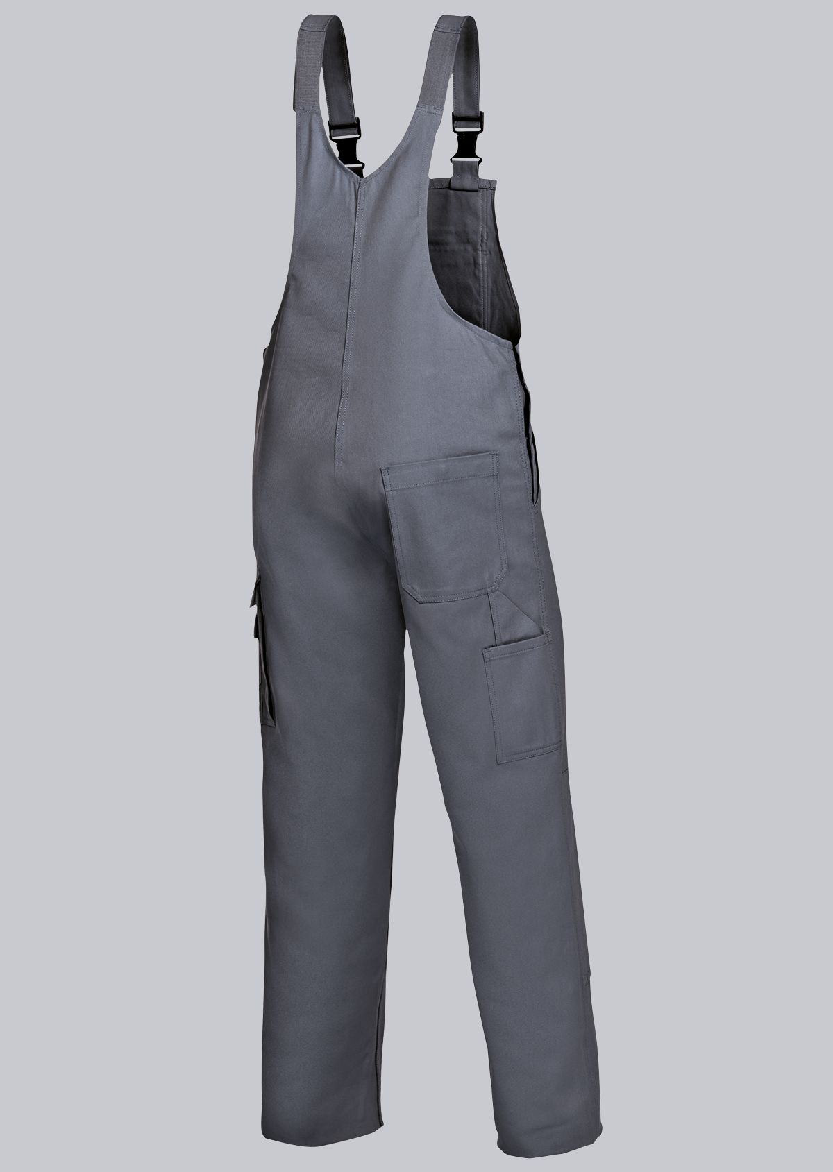 1482-060-53 BP® Cotte à bretelles basic en coton avec genouillères gris foncé Thumbnail 1