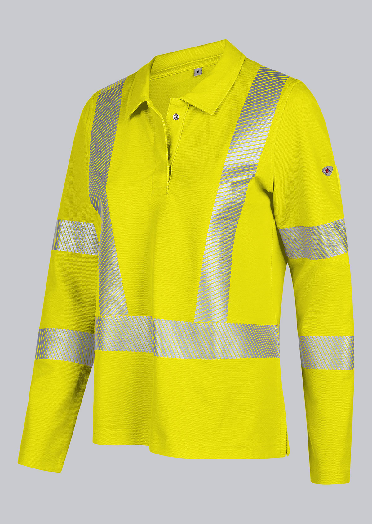 2147-261-0066 BP® Poloshirt met lange mouwen en hoge zichtbaarheid dames signaalgeel Hoofdafbeelding
