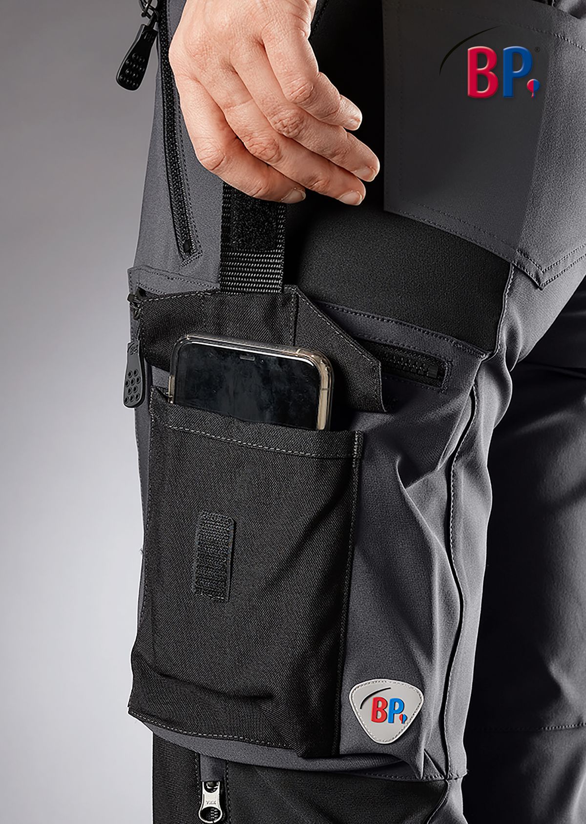 1862-620-5632_BP® Superstretch-Arbeitshose mit Kniepolstertaschen für Damen_anthrazit/schwarz_Bild 7