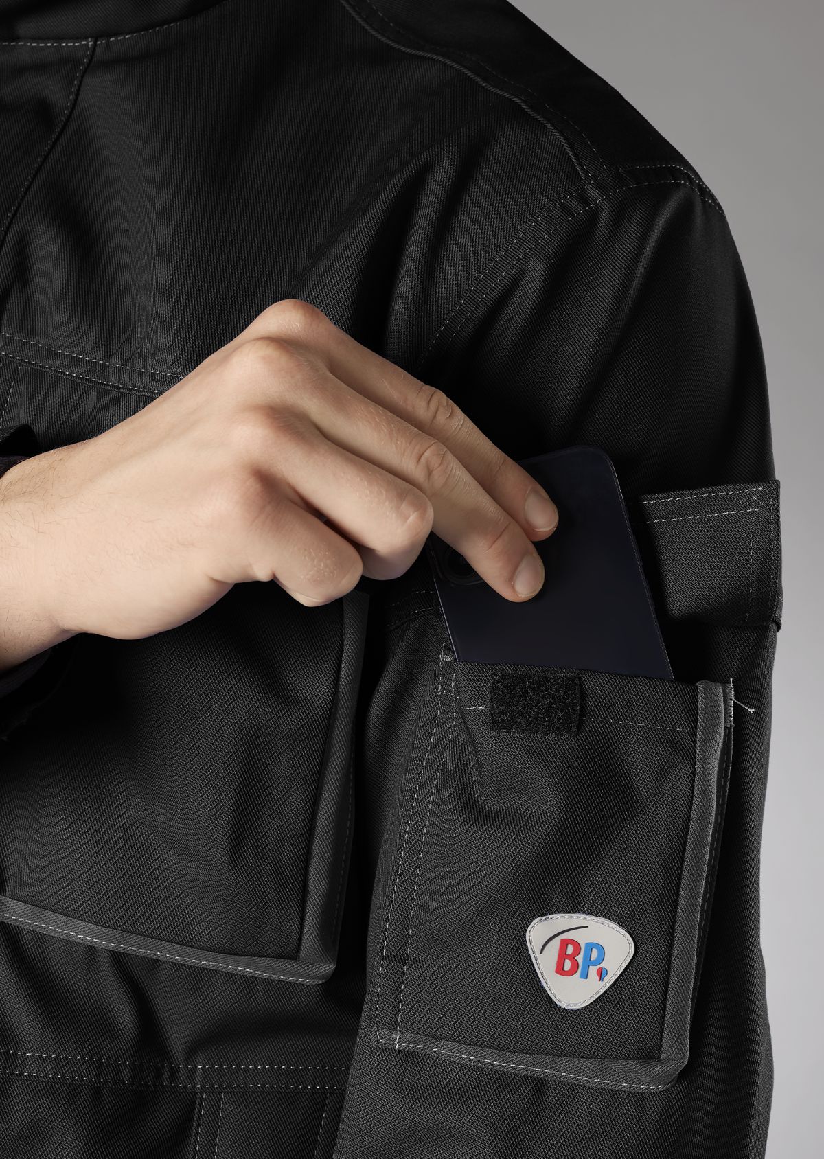 1795-720-32 BP® Komfort-Arbeitsjacke mit Stretcheinsätzen schwarz Thumbnail 3