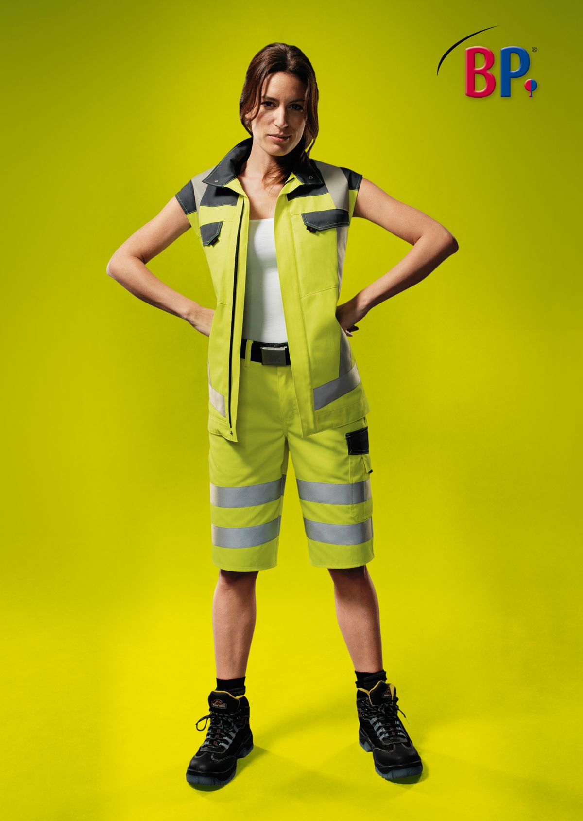 BP® Warnschutz-Weste warngelb/dunkelgrau Thumbnail 1