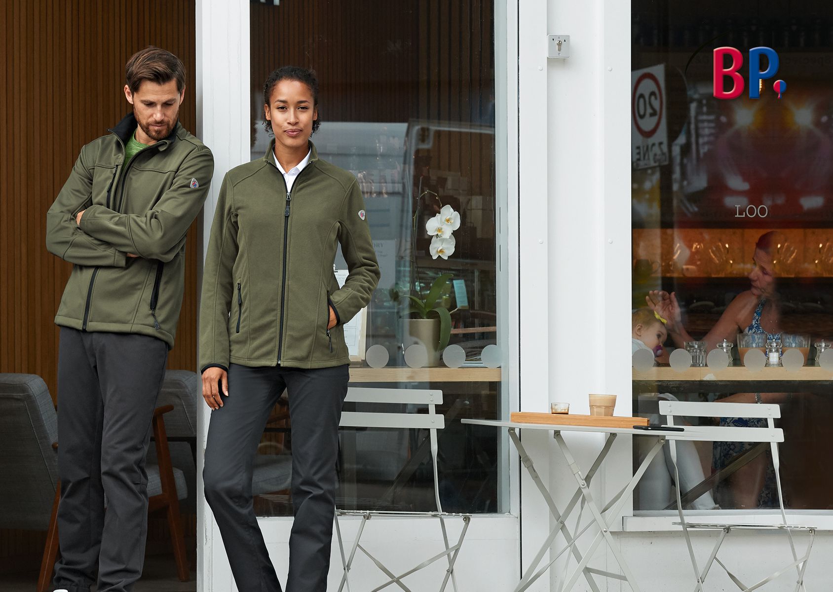 1693-641-73 BP® Fleecejack voor dames olijf Thumbnail 2