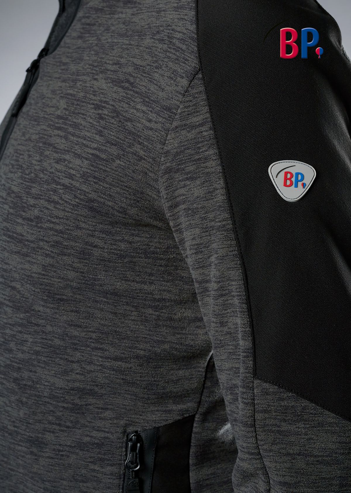 BP® Space-dyed Fleecejacke space anthrazit Thumbnail 2