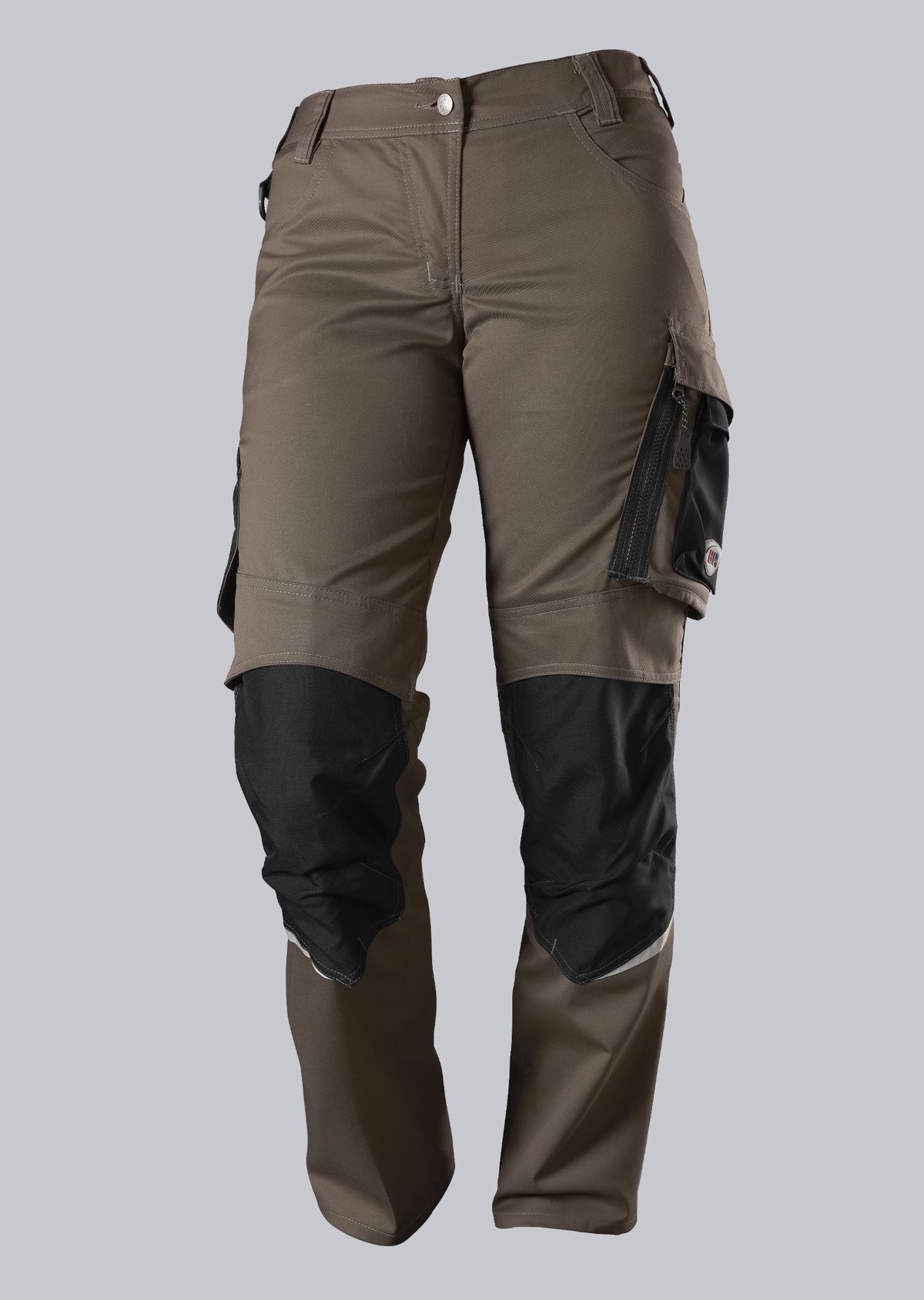 BP® Leichte Arbeitshose mit Kniepolstertaschen für Damen walnuss/schwarz Cover Bild