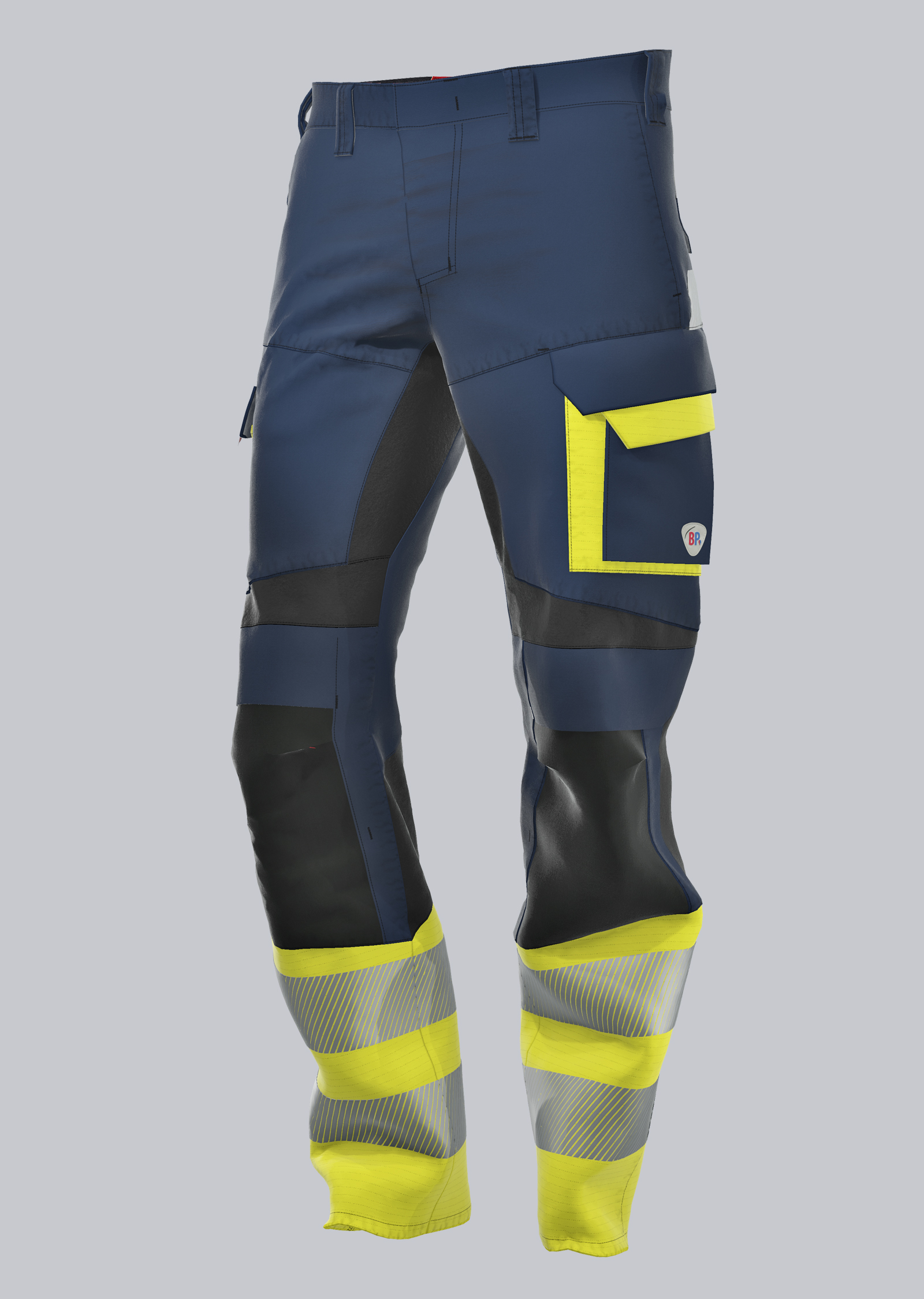 BP® Leichte Multinorm-Hybrid-Hose APC1 mit Warnschutzklasse 1 warngelb/nachtblau Cover Bild