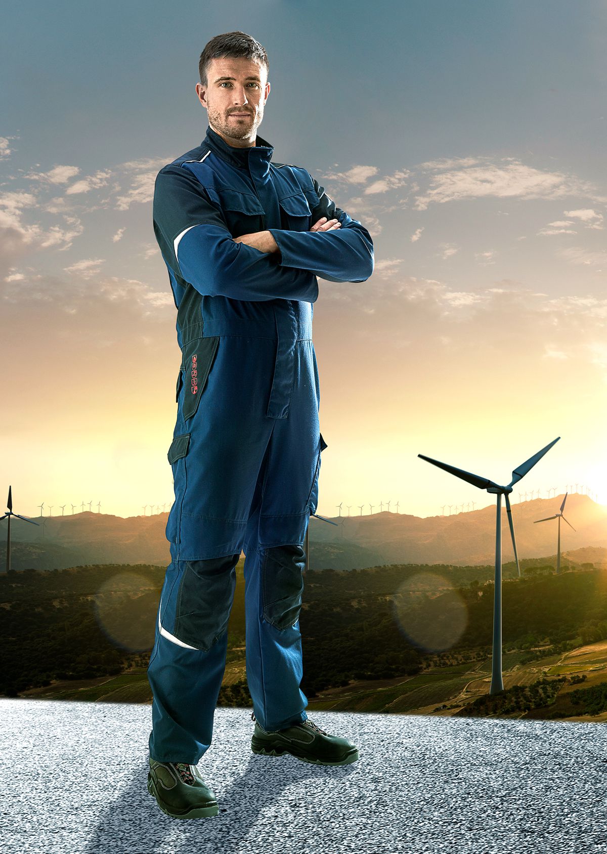 2409-581-1432 BP® Combinaison légère multinormes APC1 bleu nuit/noir Thumbnail 2