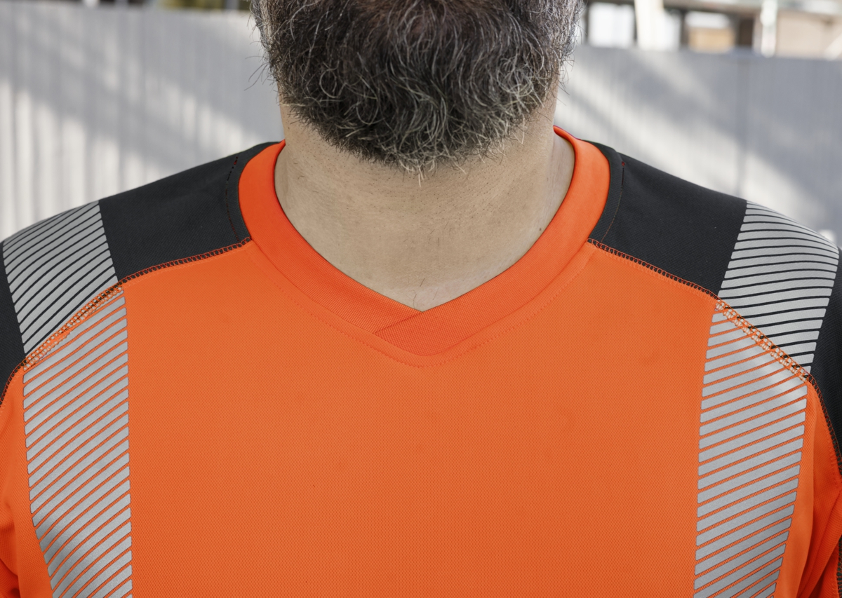 BP® Warnschutz-Funktions-T-Shirt warnorange/anthrazit Thumbnail 3