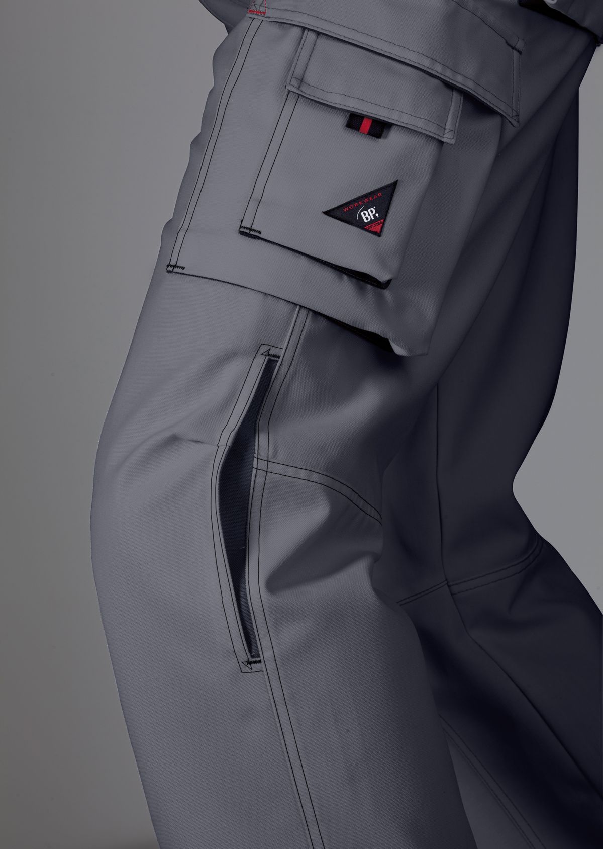 1788-555-53 BP® Pantalon de travail résistant gris foncé/noir Thumbnail 2