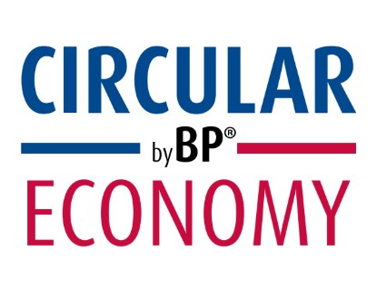 Logo mit dem Text "Circular Economy by BP®".